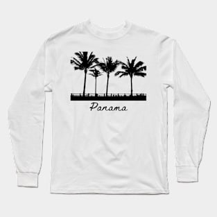 Panama Palm Trees Long Sleeve T-Shirt